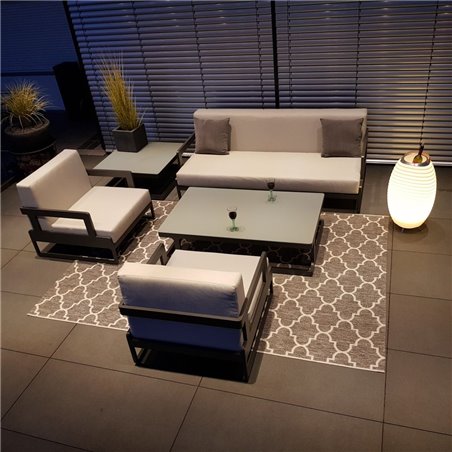 salón de jardín muebles de jardín conjunto de salón Marsella aluminio antracita salón de jardín muebles de jardín conjunto de salón Marsella aluminio antracita
