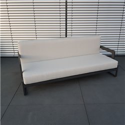 Muebles de salón de jardín ICM Marsella aluminio antracita 3 plazas Muebles de salón de jardín ICM Marsella aluminio antracita 3 plazas