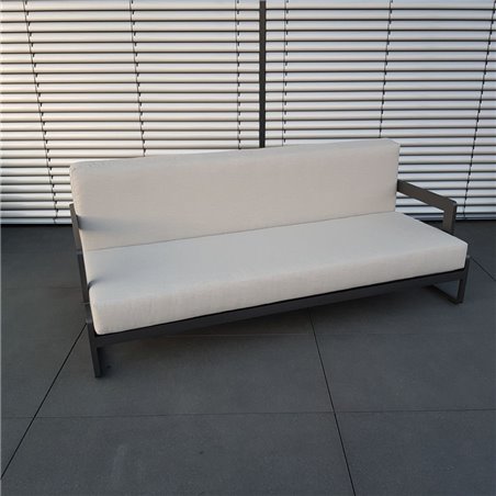Muebles de salón de jardín ICM Marsella aluminio antracita 3 plazas Muebles de salón de jardín ICM Marsella aluminio antracita 3 plazas