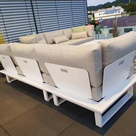 ICM garden lounge muebles de patio Menton aluminium white Muebles de salón modulares exclusivos ICM garden lounge muebles de patio Menton aluminium white Muebles de salón modulares exclusivos