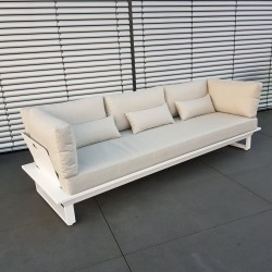 ICM garden lounge lounge lounge Sofá Menton aluminio blanco 3 plazas lounge ICM garden lounge lounge lounge Sofá Menton aluminio blanco 3 plazas lounge