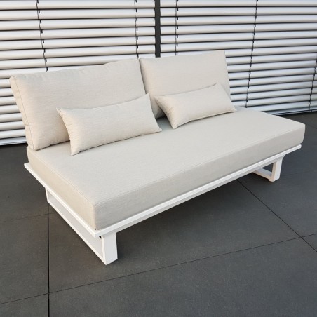 ICM salon de jardin salon meubles St. Tropez aluminium blanc module 2 places ICM salon de jardin salon meubles St. Tropez aluminium blanc module 2 places