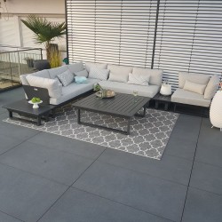 ICM Gartenlounge Outdoormöbel St. Tropez Aluminium Anthrazit Loungemöbel alu Modul modular exclusiv Lounge Modul Set ICM Gartenlounge Outdoormöbel St. Tropez Aluminium Anthrazit Loungemöbel alu Modul modular exclusiv Lounge Modul Set