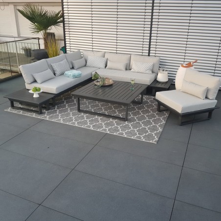 ICM Garten Lounge Gartenmöbel St. Tropez Aluminium Anthrazit Loungemöbel Alu Modul modular exklusiv Lounge Modul Set ICM Garten Lounge Gartenmöbel St. Tropez Aluminium Anthrazit Loungemöbel Alu Modul modular exklusiv Lounge Modul Set