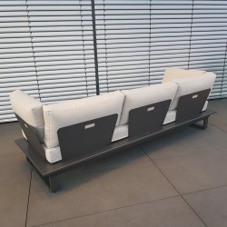 ICM garden lounge lounge furniture St. Tropez aluminum anthracite 3 seater sofa module luxury outdoor water-repellent ICM garden lounge lounge furniture St. Tropez aluminum anthracite 3 seater sofa module luxury outdoor water-repellent