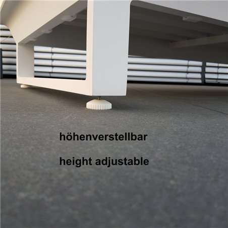 Salon de jardin ICM salon de jardin Grenoble pieds aluminium alu anthracite Salon de jardin ICM salon de jardin Grenoble pieds aluminium alu anthracite