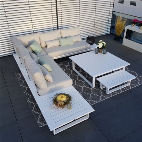 Garden lounge juego de muebles de jardín lounge lounge Grenoble aluminio antracita tumbona módulo de cama