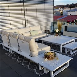 ICM Garden Lounge Meubles de jardin Aluminium Grenoble Aluminium Anthracite mousse à séchage rapide ICM Garden Lounge Meubles de jardin Aluminium Grenoble Aluminium Anthracite mousse à séchage rapide