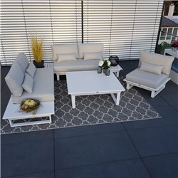 Gartenlounge Gartenmöbel Grenoble Aluminium Anthrazit Modul exclusiv luxus Gartenlounge Gartenmöbel Grenoble Aluminium Anthrazit Modul exclusiv luxus